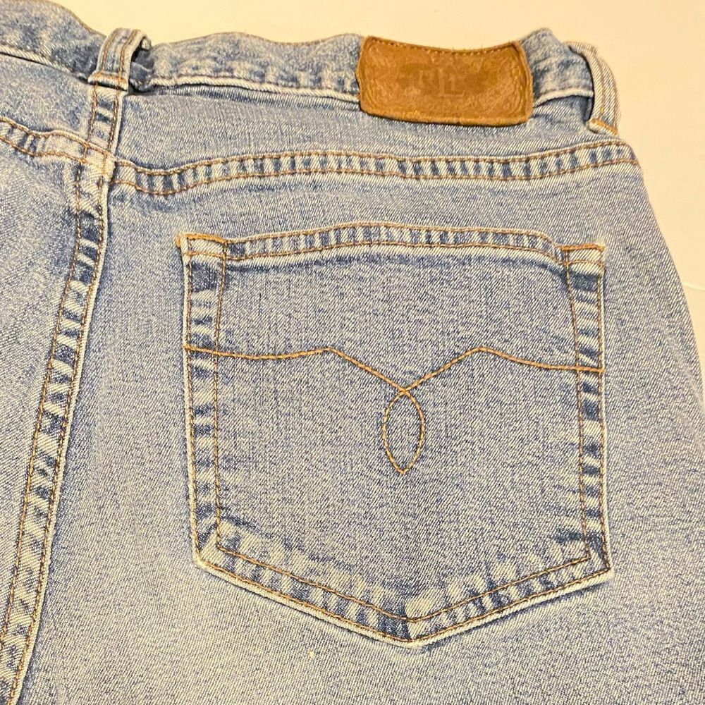 🛍️Lauren Jeans CO. Women’s Topered Leg Blue Jeans Petite Size 6💥 - Picture 5 of 10
